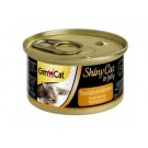 GimCat Shiny Cat in jelly Вологий корм для кішок Тунець з Куркою в желе 70 гр