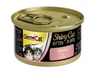 Gimpet Shiny Cat Kitten Вологий корм для кошенят з Куркою в желе 70 гр