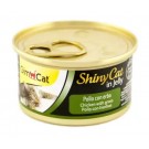 GimCat Shiny Cat in jelly Вологий корм для кішок Курка та трава в желе 70 гр