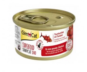 GimCat Shiny Cat Superfood Duo Вологий корм для кішок Тунець з томатами в бульйоні 70 гр