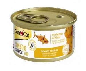 GimCat Shiny Cat Superfood  Duo Вологий корм для кішок Тунець з Гарбузом в бульйоні 70 гр