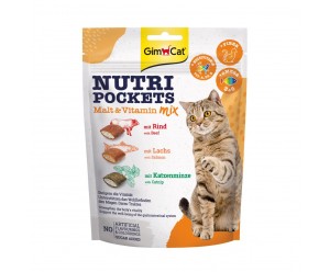 GimCat Nutri Pockets Malt Vitamin Mix Вітамінні ласощі для котів Мультивітамін мікс