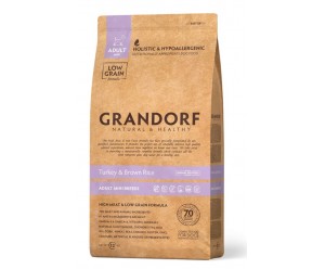 Grandorf Turkey and Brown Rice Adult Mini Breeds - Сухий корм для дорослих собак дрібних порід з індичкою та бурим рисом