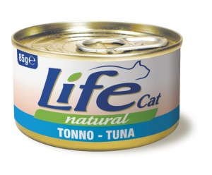 Life cat вологий корм для котів, з Тунцем, банка 85 грам