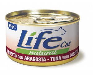 Life cat вологий корм для котів, з Тунцем та Омарами, банка 85 грам