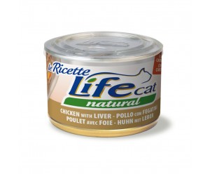 Life cat вологий корм для котів, з Куркою та Печінкою і морквою, банка 150 грам