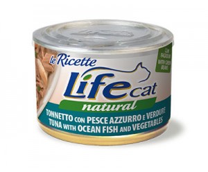 Life cat вологий корм для котів, з Тунцем та Океанічної рибою, банка 150 грам