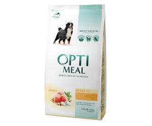 OPTIMEAL Maxi dog Chicken, повнораціонний корм для собак велих порід (+25кг) з Куркою