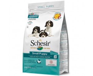 Schesir Dog Small Puppy, Сухий монопротеїновий корм для цуценят малих та мині порід з Куркою