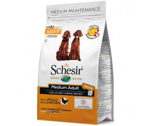 Schesir Dog Medium Adult Chicken, Сухий корм для собак середніх порід з Куркою