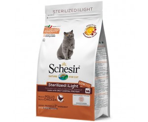 Schesir Cat Sterilized & Light, Сухий корм для кастрованих котів, стерилізованих кішок