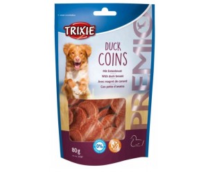 Trixie TX-31587 PREMIO Duck Coins 80гр Ласощі для собак, Качині монети