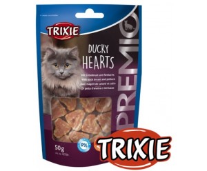Trixie TX-42705 PREMIO Ducky Hearts 50гр ласощі для котів з Качкою та Мінтаєм