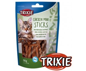 Trixie TX-42708 PREMIO Chicken Mini Sticks 50гр ласощі для котів, палички з Куркою та Рисом