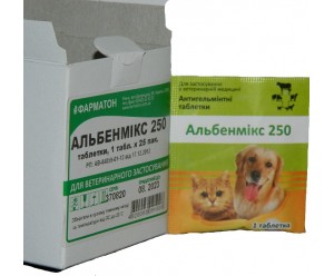 Альбенмікс 250 Фарматон  антигельмінтний препарат 1 таб