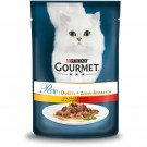Gourmet Perle Duo Вологий корм для котів з Куркою та Яловичиною 85гр.