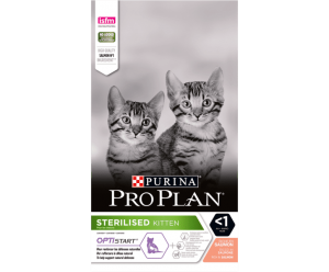 Purina Pro Plan Sterilised Kitten Salmon  сухий повнораціонний корм для стерилізованих кішок, та кастрованих котів віком до 1 року, з лососсем