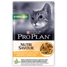 Purina Pro Plan  Sterilised Nutrisavour  Консервований порційний повнораціонний корм для дорослих кастрованих котів/стерилізованих кішок. З куркою. Шматочки у підливці 85гр