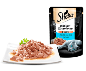 Sheba Selection in Sauce вологий корм для котів з Тунцем та Океанічною рибою 85гр