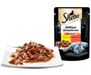 Sheba Selection in Sauce вологий корм для котів з  Яловичиною 85гр