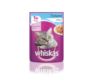 Whiskas вологий корм для котів 1+ з Тунцем в желе 100гр