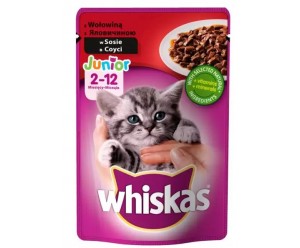 Whiskas вологий корм для кошенят з Яловичиною 100гр