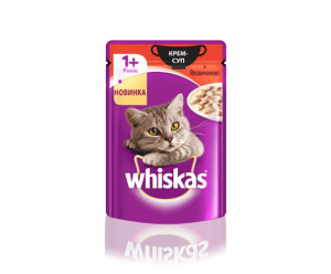 Whiskas вологий корм для котів 1+ Крем-Суп з Яловичиною 85гр