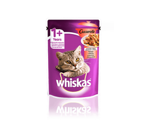 Whiskas Casserole вологий корм для котів з Яловичиною в желе 85гр