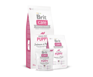 Brit Care Grain-free Puppy Salmon & Potato, беззерновий корм для цуценят та малих собак